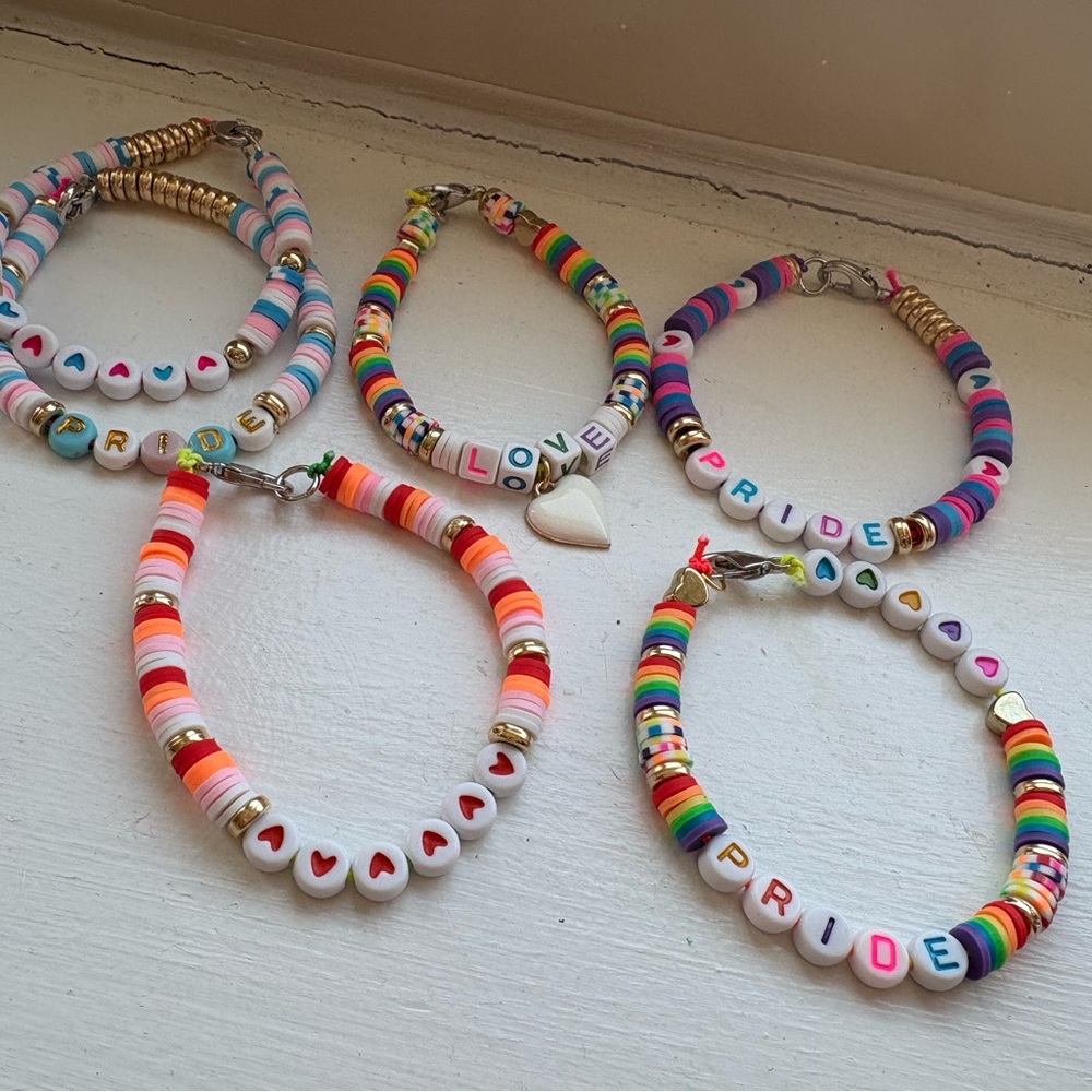 Colorful Beaded Pride Bracelets Set